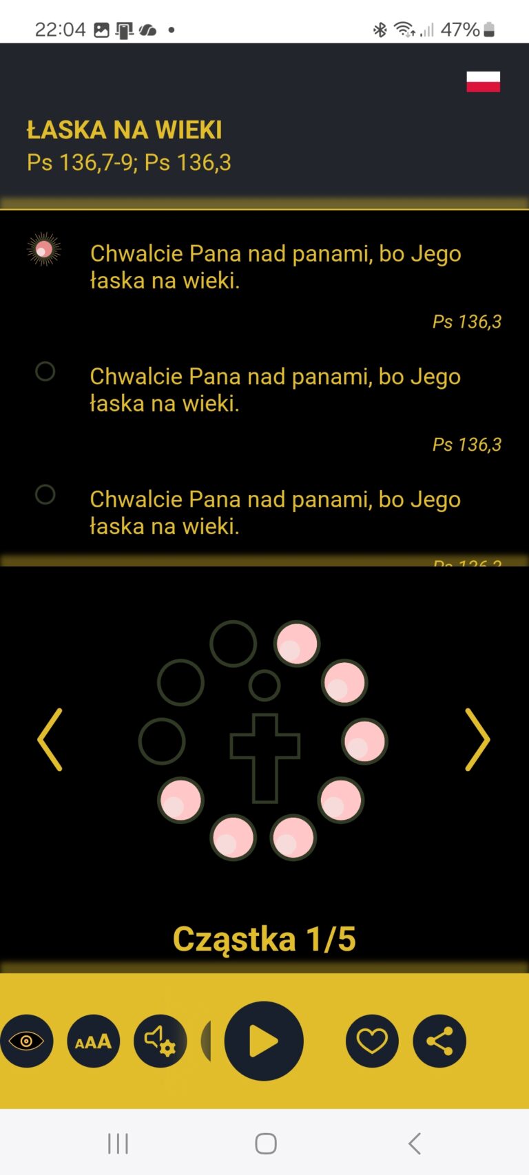 Ekran modlitwy - ochrona wzroku